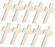 FUNOMOCYA Unfinished Wood Cross Shaped Slices 10cm Small Wood Pieces for Boys and Girls Art Decor Learning