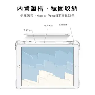 【BOJI 波吉】iPad Pro 12.9吋 2021 三折式內置筆槽可吸附筆保護軟殼 復古油畫 森系綠