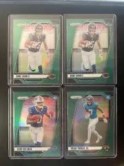 NFL Prizm Green Rookie Lot (Brian Thomas Jr, Rome Odunze 2x, Keon Coleman)