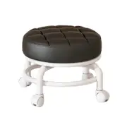 360 Rotating Roller Stool Housework Stool Movable Stool Low Noise Pulley Low Stool Universal Swivel Casters For Kitchen Home Black 30cmx28cmx6cm