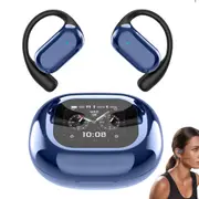 Touch Screen Open Ear 144 Languages Real-Time AI Translation Bluetooth Earbuds-Blue
