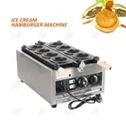 Ice Cream Hamburger Maker Round Waffle Baker Filling Buger Press Machine 4 Holes
