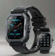 Military Smart Watch for Men(Answer/Make Calls) Rugged Tactical Fitness Tracker.