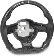 Perforated Leather Steering Wheel, Carbon Fiber Steering Wheel, Real Carbon Fiber & Perforated Leather with Hand Grips for 42 2007-2015, TTS TTRS 8J 2006-2014