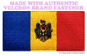 MOLDOVA FLAG PATCH REPUBLIC EMBROIDERED SOUVENIR new w/ VELCRO® Brand Fastener