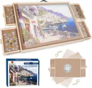 2-in-1 Jigsaw Puzzle BoardTilting & Rotating Puzzle Board for Adults Gifts Woo