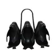 3-in-1 Egg Holder for Boiling, Storing and Serving, Penguin Shaped Poacher for Preparing Hard and Soft Eggs, Holds 6 Eggs for Boiling or Storing in the Refrigerator