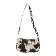 Fashion Exquisite Shopping Bag Vintage Cow Pattern PU Women Handbag Tote Casual Street Underarm Shoulder Bag