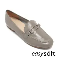 在飛比找Yahoo奇摩購物中心優惠-Easy Spirit-MAKOA 真皮蛇紋平跟樂福鞋-灰色