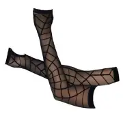 Black Gothic Vampire SPIDER WEB ARM WARMER SLEEVES Lolita Cosplay Costume Gloves