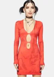 [Edikted] Pop Art Cut Out Dress