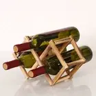 3/6/10 Bottle Countertop Free Stand Wine Storage Holder Freestanding Wine Rack