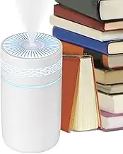 Small Humidifier for Desk,Lighted Desktop Humidifier - USB Plug-in Double-Speed Machine with 250ml Capacity for Travel, Study Room, Hotel, Living Room