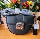 TAHARI Crossbody Bag, Vegan Patent Leather, Black, Adjustable Strap, NWT