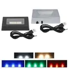 Rectangle Display Stand 3D Crystal Light Base 7 Color LED Display Base for