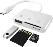 USB C to SD/Micro SD Card Reader, 3 in 1 USB to Type-C Camera Connection Kit