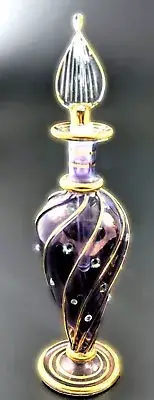 Vintage Handmade Egyptian Bottle made pre 1995 w SwarovskiCrystal JCE11-R50