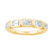 5 Stone Ring with 1.25ct of Laboratory Grown Diamonds in 9kt Yellow Gold