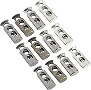 ULDIGI 20pcs Metal Buckle Bendable Heavy Duty Bungee Cords Cord Locks Drawstrings Stoppers Drawstring Stops Cord Lock Toggle Rope Toggle Lace Stopper Switch Loaded Fasteners for Cord