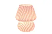 Glass Mushroom Bedside Table Lamp Nightstand Desk Lamp for Home Living Bedroom Gift-Style 3:Textured Pink