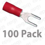 SPADE TERMINAL VINYL #6 RED 22-18 GAUGE #503-100PK