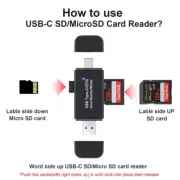 USB Type-c SD Card Reader 2-in-1 USB To TF SD Card Converter USB OTG Adapter