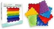 Rainbow Set of Massage Game Mats for Kids - Orthopedic Massage Puzzle Floor mats - Carpet