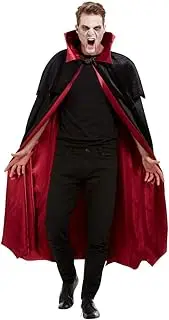 shoperama Lined Vampire Velvet Cape with Stand-Up Collar for Men and Women Cape Halloween Vampire Costume Accessory
