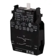 Eaton E22B11 Switch Part, Contact Block, Dpst, 1No 1Nc, Iec Nema, E22 Series
