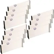 12 Pack Expandable Drawer Organizer and Dividers-Adjustable Drawer Dividers Separators 11"-17" for Closet Clothing Office Kitchen Bathroom Storage Organizers,Locks in Place (12 PACK)
