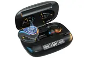 Clip On Open Ear Wireless Bluetooth Headphones Bone Conduction Earbuds Headset Black