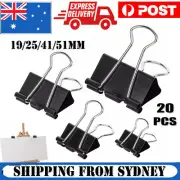 20X Foldback Fold Back Clips Black 19mm 25mm 41mm 51mm Bulldog Clip Document AU