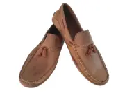 Saks Fifth Avenue Leather Driving Loafer Shoes/ Men's Size 10M
