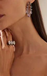 [Nak Armstrong] Nakard Cascade Sterling Silver Zircon Earrings