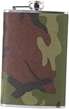 FELTECHELECTR Stainless Steel Wine Pot Flask 304 Steel Mini Bottle Oxford Camouflage Case for Outdoor