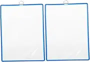 HOODANCOS 2pcs Hanging File Organizer Transparent Document Storage Bag for Office Organization Wall Mounted File Pouch with Capacity for Books and Magazines