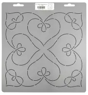 Quilting Stencil Motif Heart Quilt Pattern 9" Block Design Quilters Template