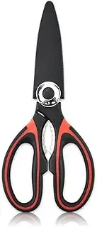 Practical Kitchen Scissors + Electroplated Cover - Stainless Steel Kitchen Scissors with Cover are Heavy-Duty Cooking Tools. Suitable for Meat, Chicken, Fish, Vegetables and Herbs, Fish