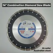 14inch Premium Laser Welded saw blade 15HP Road /Demo Saw Green concrete Bitumen