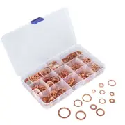 280Pcs M5-M20 Assorted Copper Washer Gasket Set Flat Ring Seal Assortment Kit
