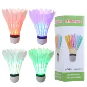 Shuttlecocks Glow in The Dark Goose Feather Glow Birdies Light Up Shuttle-Cocks