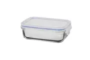 Tempered Glass Rectangular Food Container - 400mL