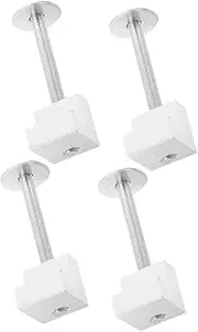 JECOMPRIS 4pcs Box Tool Box Tie-down Trucks Canopy Clamps Push Mount Cable Ties Truck Topper Clamps Truck Toolbox Lock Replacement Tonneau Cover Clamps Truck Cap Clamps Silver Aluminum Alloy