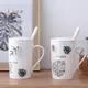 陶瓷馬克杯女創意個性帶蓋勺咖啡杯家用情侶喝水杯子男辦公室茶杯