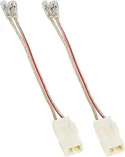 RED WOLF Door Speaker Wiring Harness Adapter 2 PCS Replacement for 2002-2019 Jeep Wrangler JK, Chrysler, Dodge Vehicles Install Aftermarket Front Rear Door Speaker Wire Cable Plug Connector