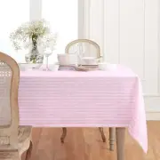 Solino Home 100% Pure Linen Tablecloth for Summer - Amalfi Stripe, Made in USA