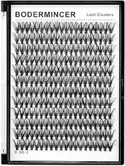 Bodermincer Black Cluster Lashes 240pcs 20D/40D DIY Eyelash Extension D Curl Long Individual Lashes Mixed Tray Faux Mink Lash Clusters Extensions 8-22mm (20D-12mm)