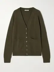 [ÉTERNE] ÉTERNE - Theodore Cashmere Cardigan - Army green - M/L M/L Green