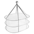 5X(3-Tier Sweater Drying Rack Hanging Clothes Hanging Dryer Laundry Mesh1822