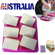 6 Cavity Silicone Rectangle Soap Mould Cake Chocolate Making Homemade DIY Mold